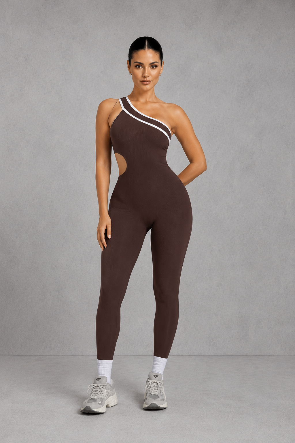 Sculp Seamless Striped Sculpting Yoga Jumpsuit