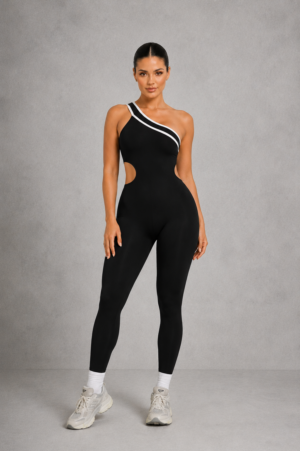 Sculp Seamless Striped Sculpting Yoga Jumpsuit