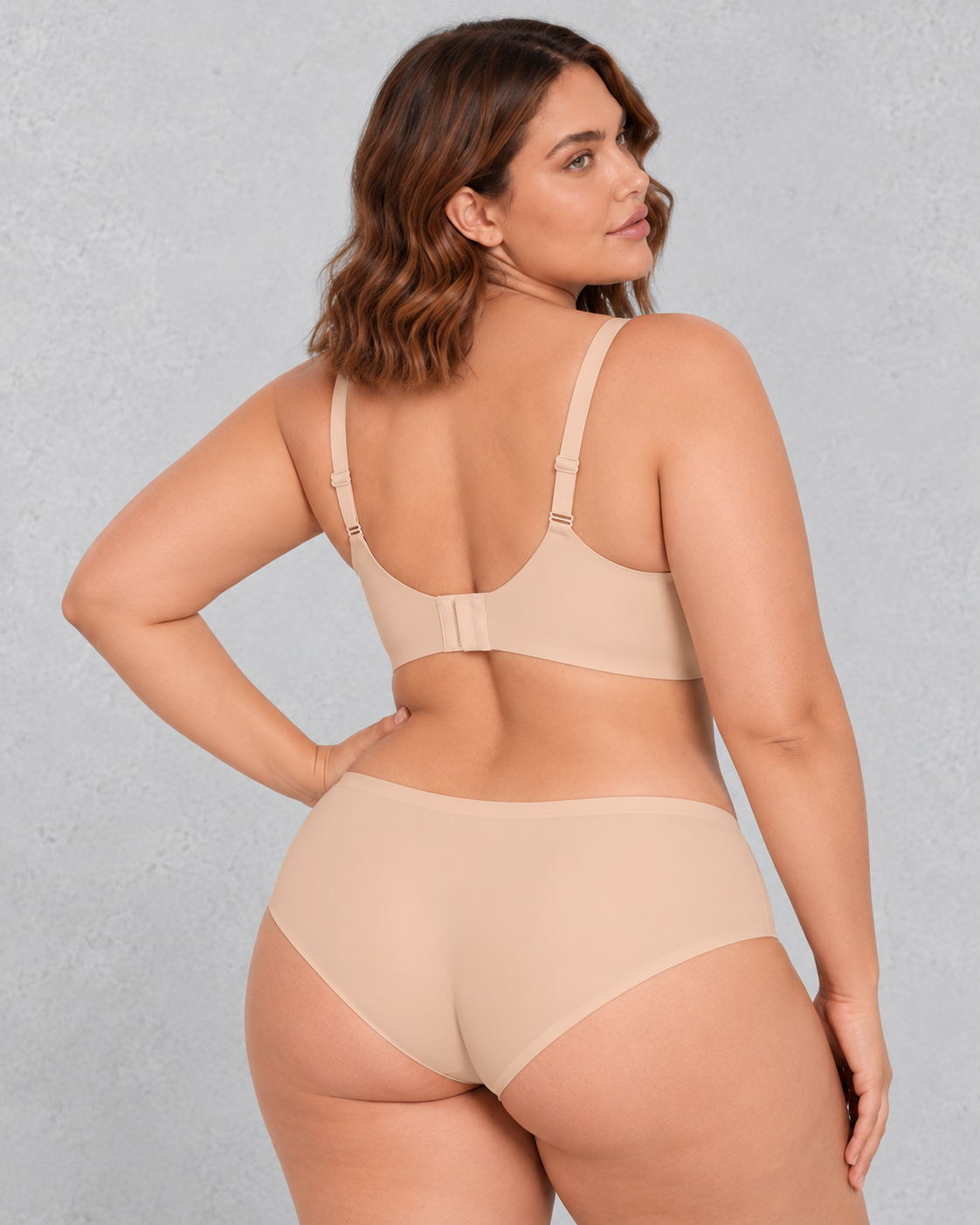 Sculp Seamless Padded Wireless Bra in Nude – back