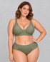 Sculp Seamless Padded Wireless Bra in Sage Green – front