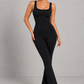 Sculp Square Neck Shaping Flare Jumpsuit - Seamless Tummy Control One Piece