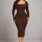 Sculp Long Sleeve Shaping Bodycon Dress