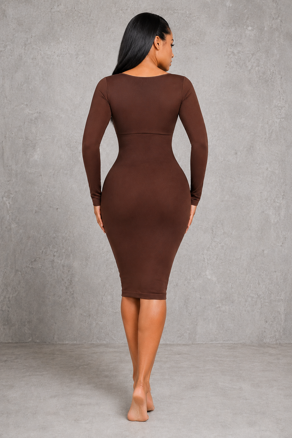 Sculp Long Sleeve Shaping Bodycon Dress
