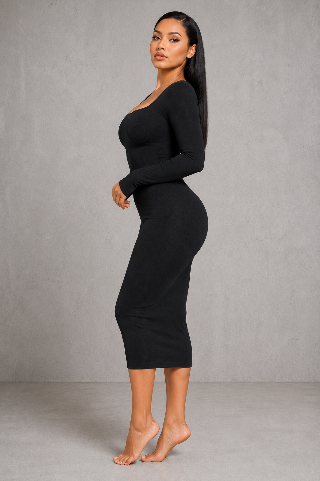 Sculp Long Sleeve Shaping Bodycon Dress