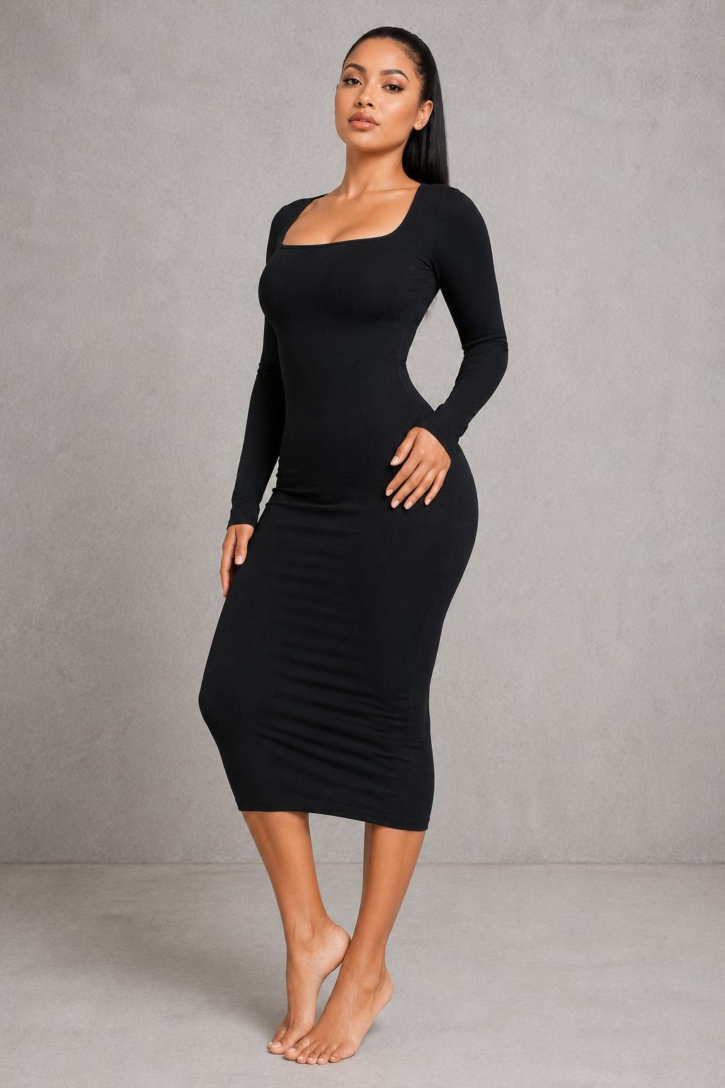 Sculp Long Sleeve Shaping Bodycon Dress