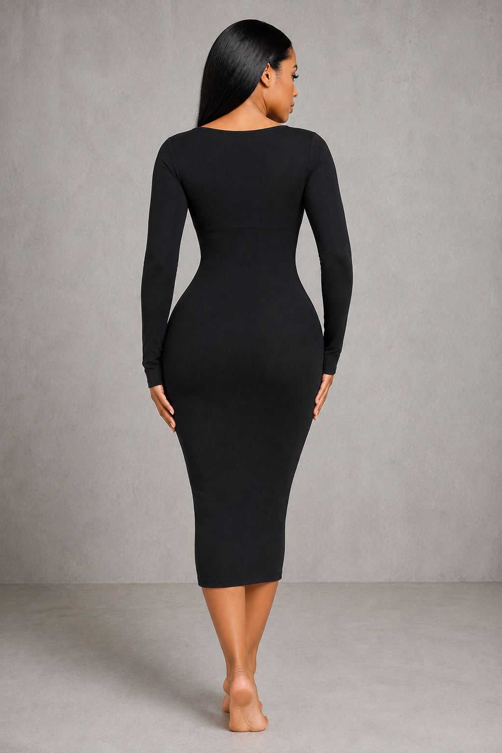 Sculp Long Sleeve Shaping Bodycon Dress