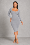 Sculp Long Sleeve Shaping Bodycon Dress