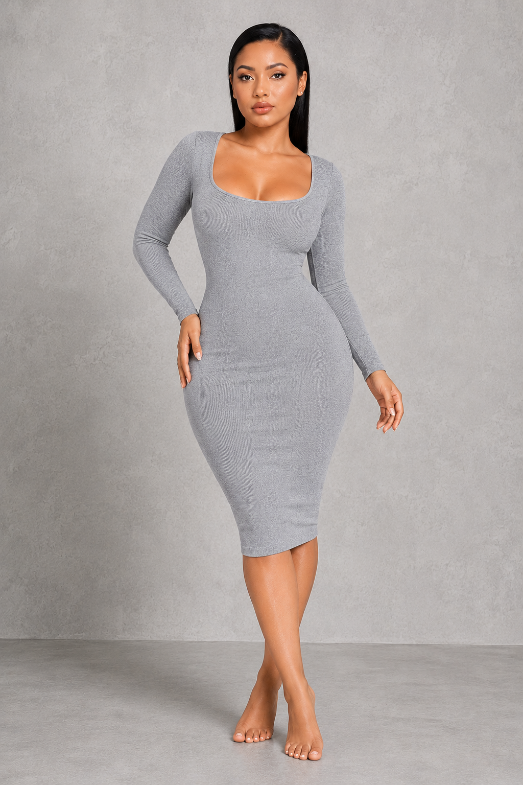 Sculp Long Sleeve Shaping Bodycon Dress