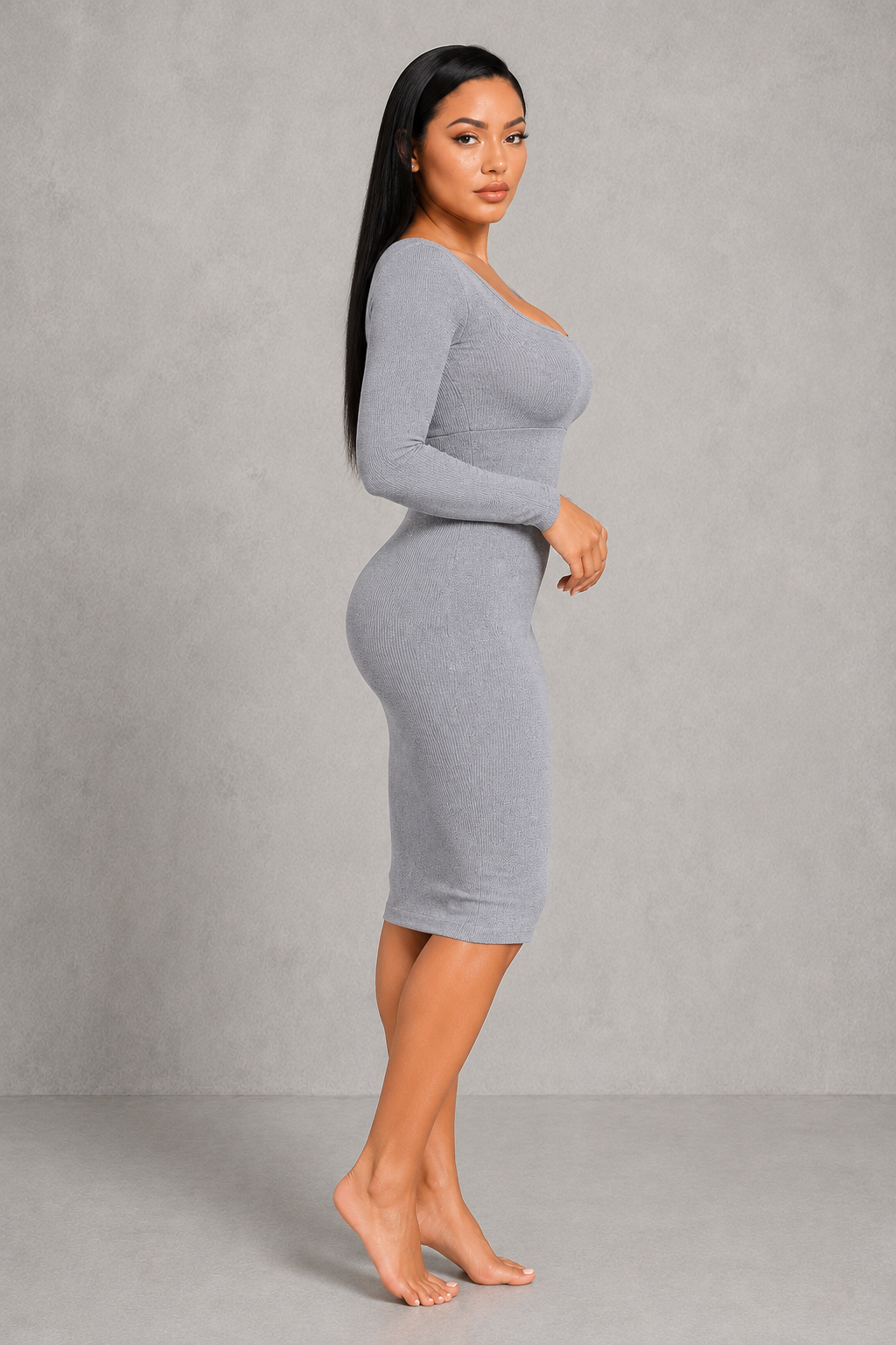 Sculp Long Sleeve Shaping Bodycon Dress