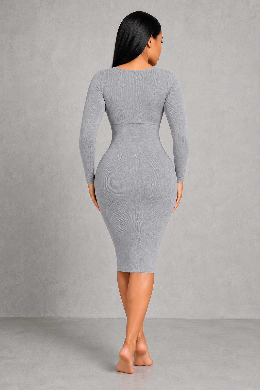 Sculp Long Sleeve Shaping Bodycon Dress
