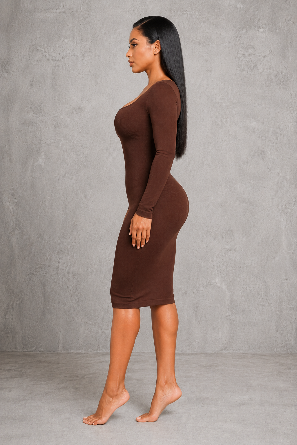 Sculp Long Sleeve Shaping Bodycon Dress