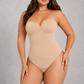 SculpStore Strapless Shapewear Bodysuit - Tummy Control Seamless Body Shaper with Detachable Straps
