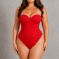 SculpStore Strapless Shapewear Bodysuit - Tummy Control Seamless Body Shaper with Detachable Straps