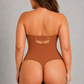 SculpStore Strapless Shapewear Bodysuit - Tummy Control Seamless Body Shaper with Detachable Straps