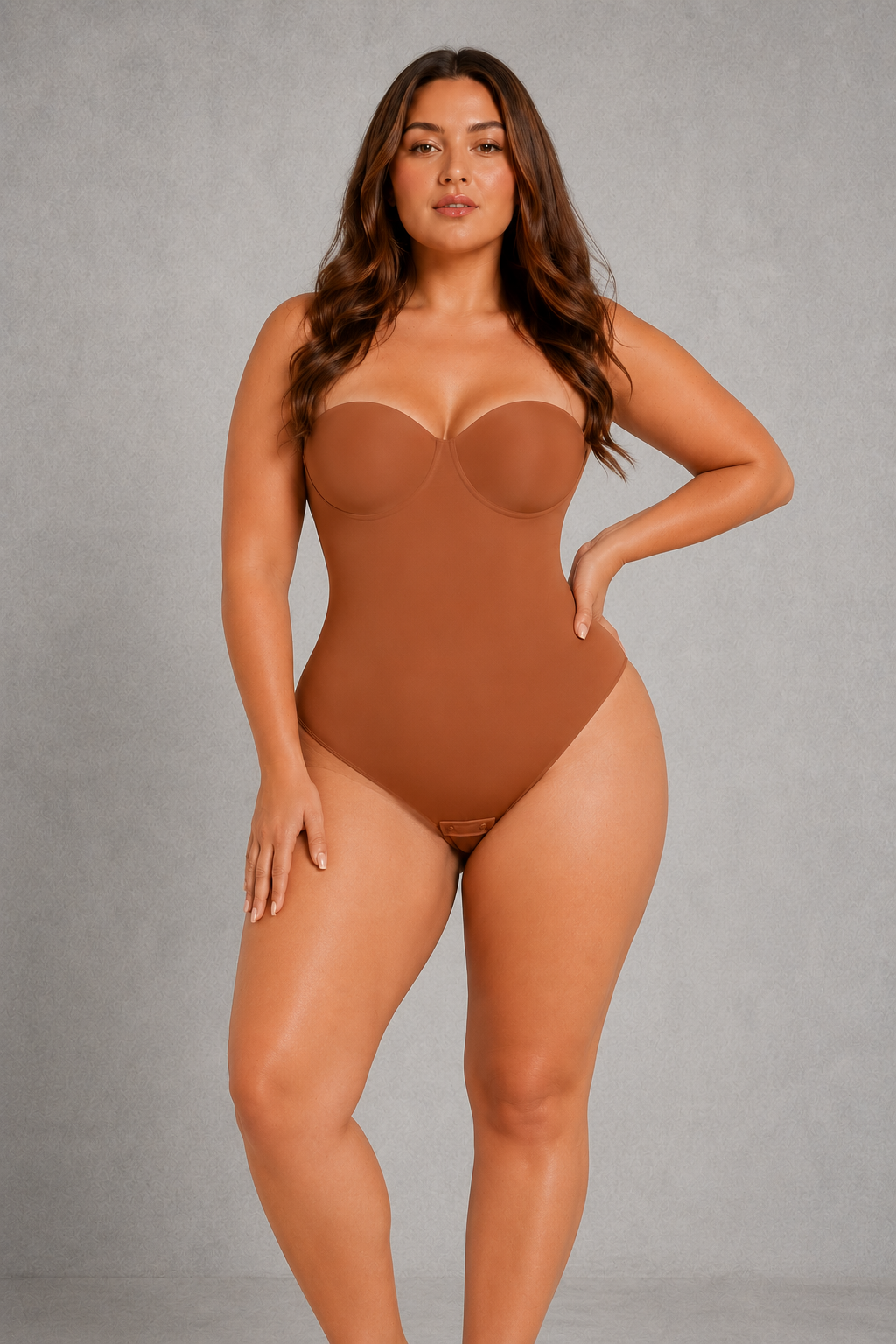 SculpStore Strapless Shapewear Bodysuit - Tummy Control Seamless Body Shaper with Detachable Straps