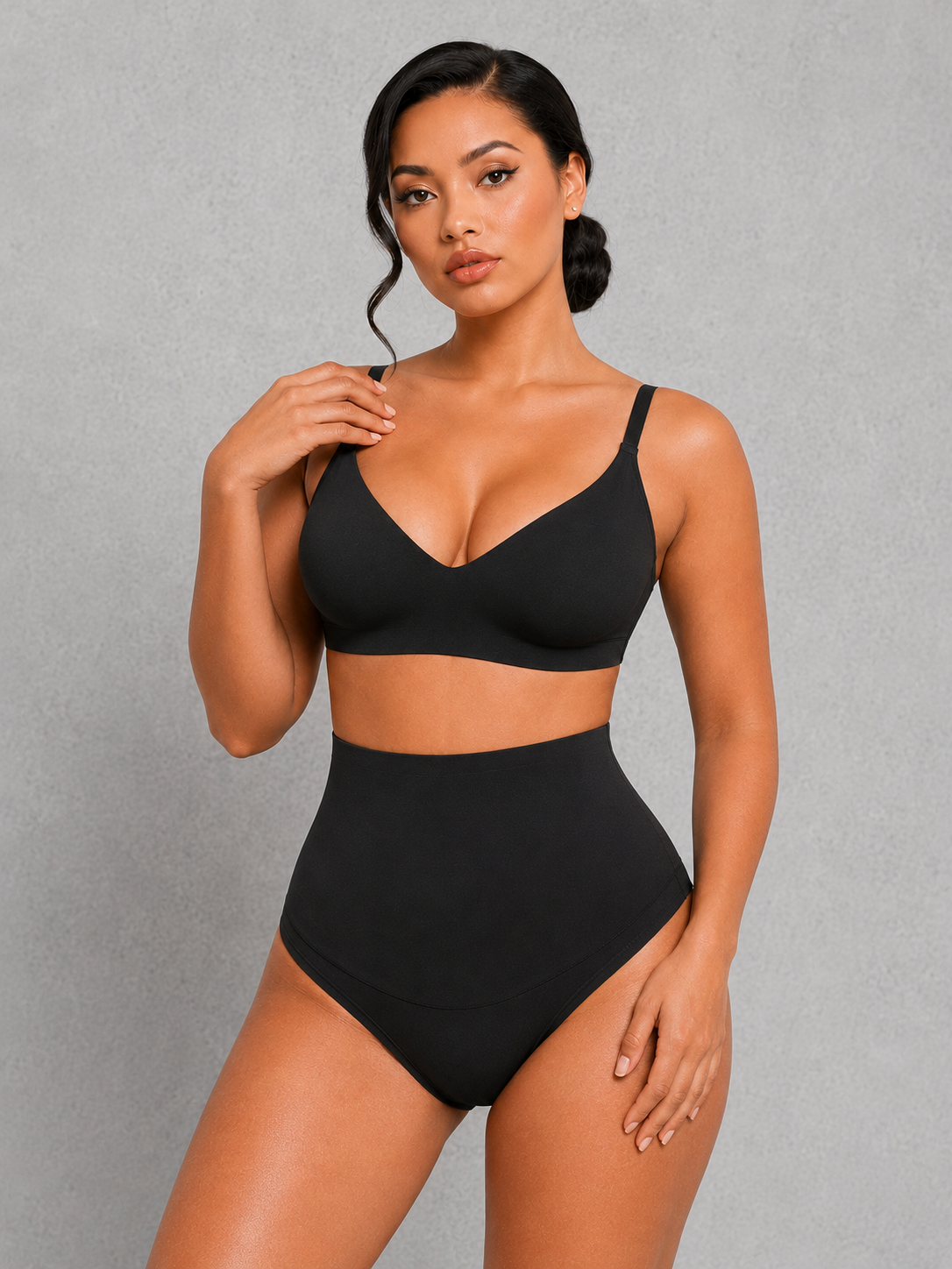 SculpStore Tummy Control Shaping Thong Shorts | Invisible Mid-Waist Briefs