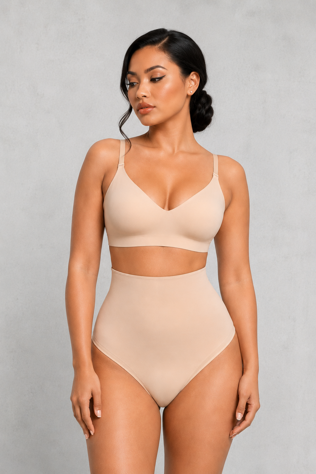 SculpStore Tummy Control Shaping Thong Shorts | Invisible Mid-Waist Briefs