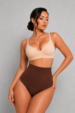 SculpStore Tummy Control Shaping Thong Shorts | Invisible Mid-Waist Briefs
