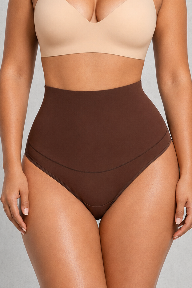 SculpStore Tummy Control Shaping Thong Shorts | Invisible Mid-Waist Briefs