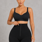 Sculp Zip Front High Waist Shaping Shorts - Firm Tummy Control & Butt Lift