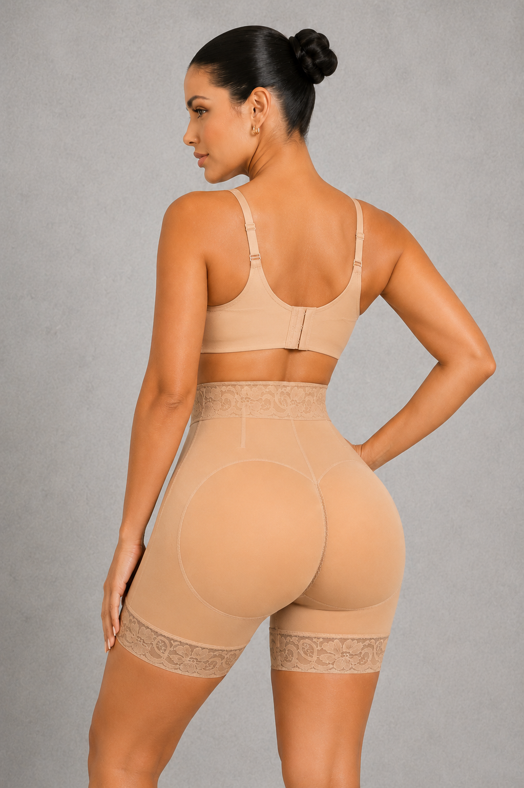 Sculp Zip Front High Waist Shaping Shorts - Firm Tummy Control & Butt Lift