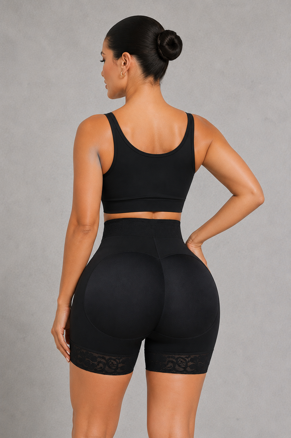 Sculp Zip Front High Waist Shaping Shorts - Firm Tummy Control & Butt Lift