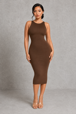 Sculp Backless Shaping Bodycon Dress - Tummy Control with Built-In Bra