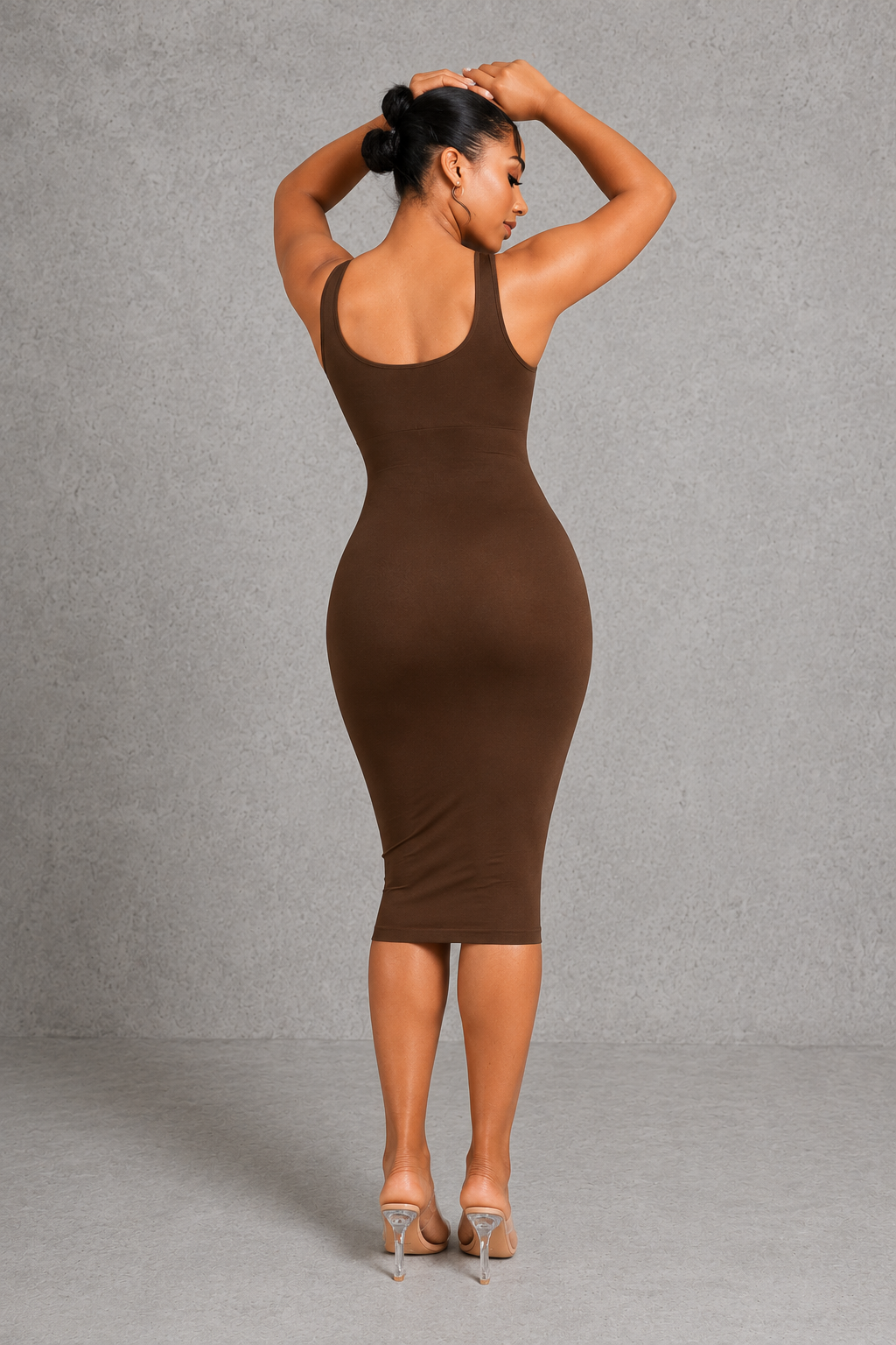 Sculp Backless Shaping Bodycon Dress - Tummy Control with Built-In Bra
