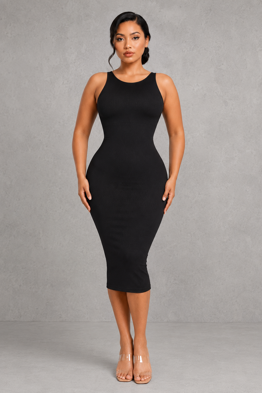 Sculp Backless Shaping Bodycon Dress - Tummy Control with Built-In Bra