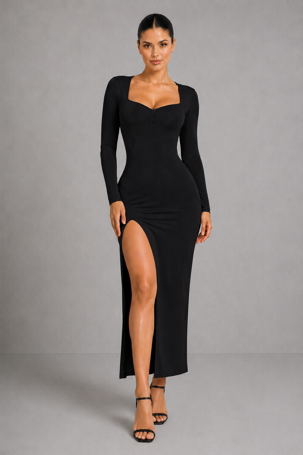 Sculp Seamless Shaping Slit Maxi Dress -  Tummy Control