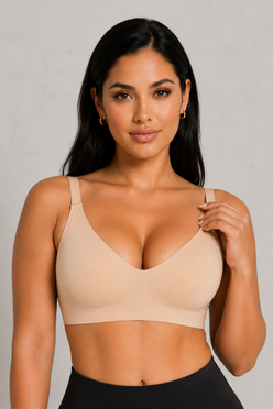 Sculp Seamless V-Neck Comfort Bra - Wireless Everyday Support Bra