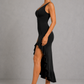 Sculp Shaping Bodycon Dress - Tummy Control V-Neck Dress with Ruffle Hem
