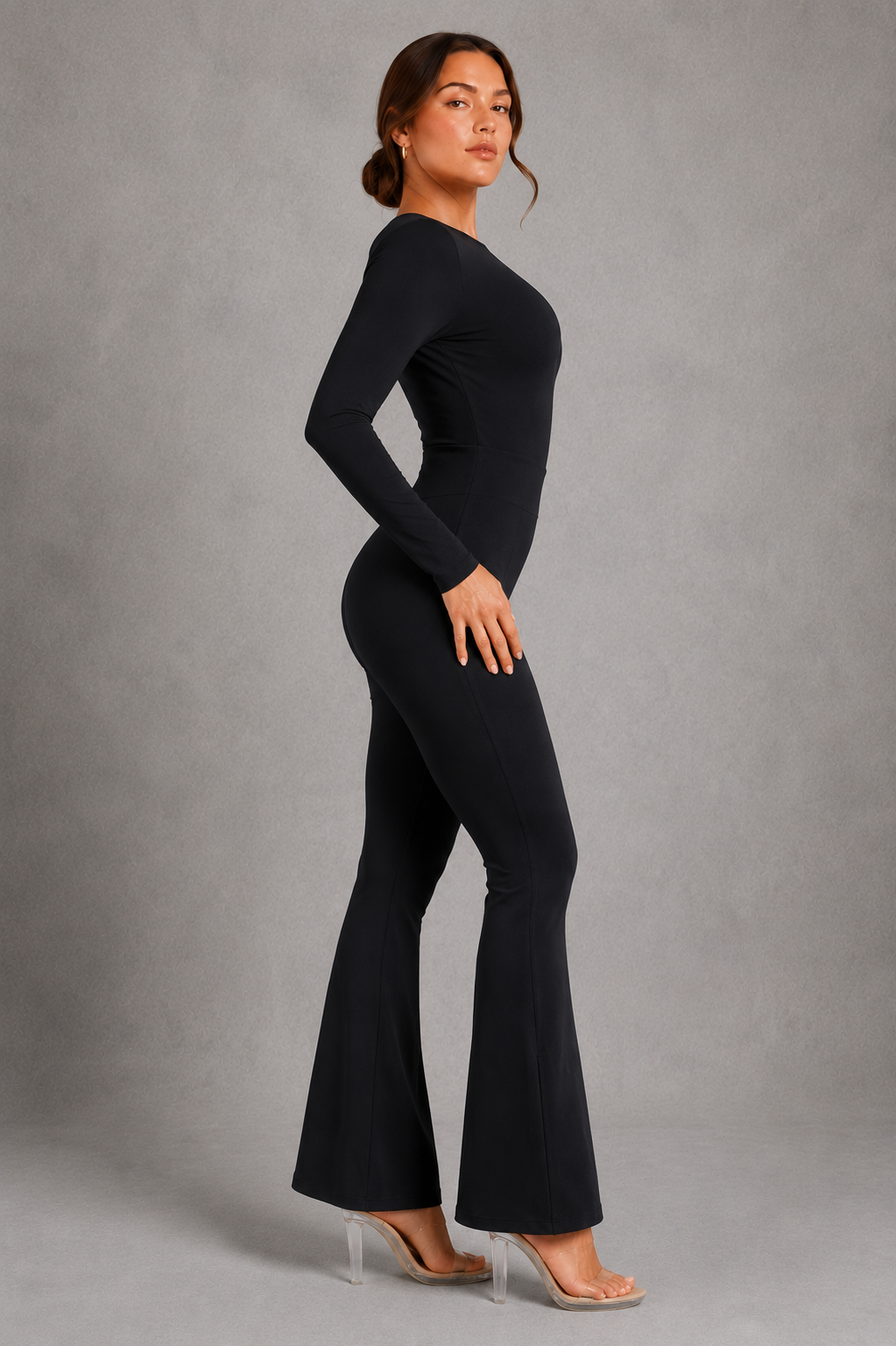 Sculp Split Hem Flare Pants - High-Waist Tummy Control Leggings