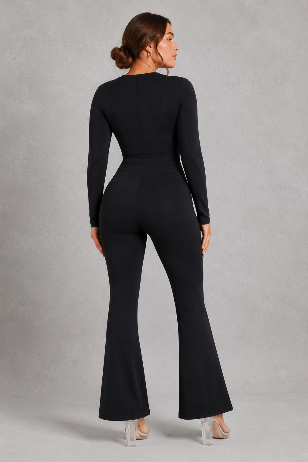 Sculp Split Hem Flare Pants - High-Waist Tummy Control Leggings