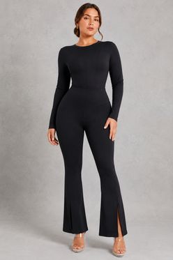 Sculp Split Hem Flare Pants - High-Waist Tummy Control Leggings