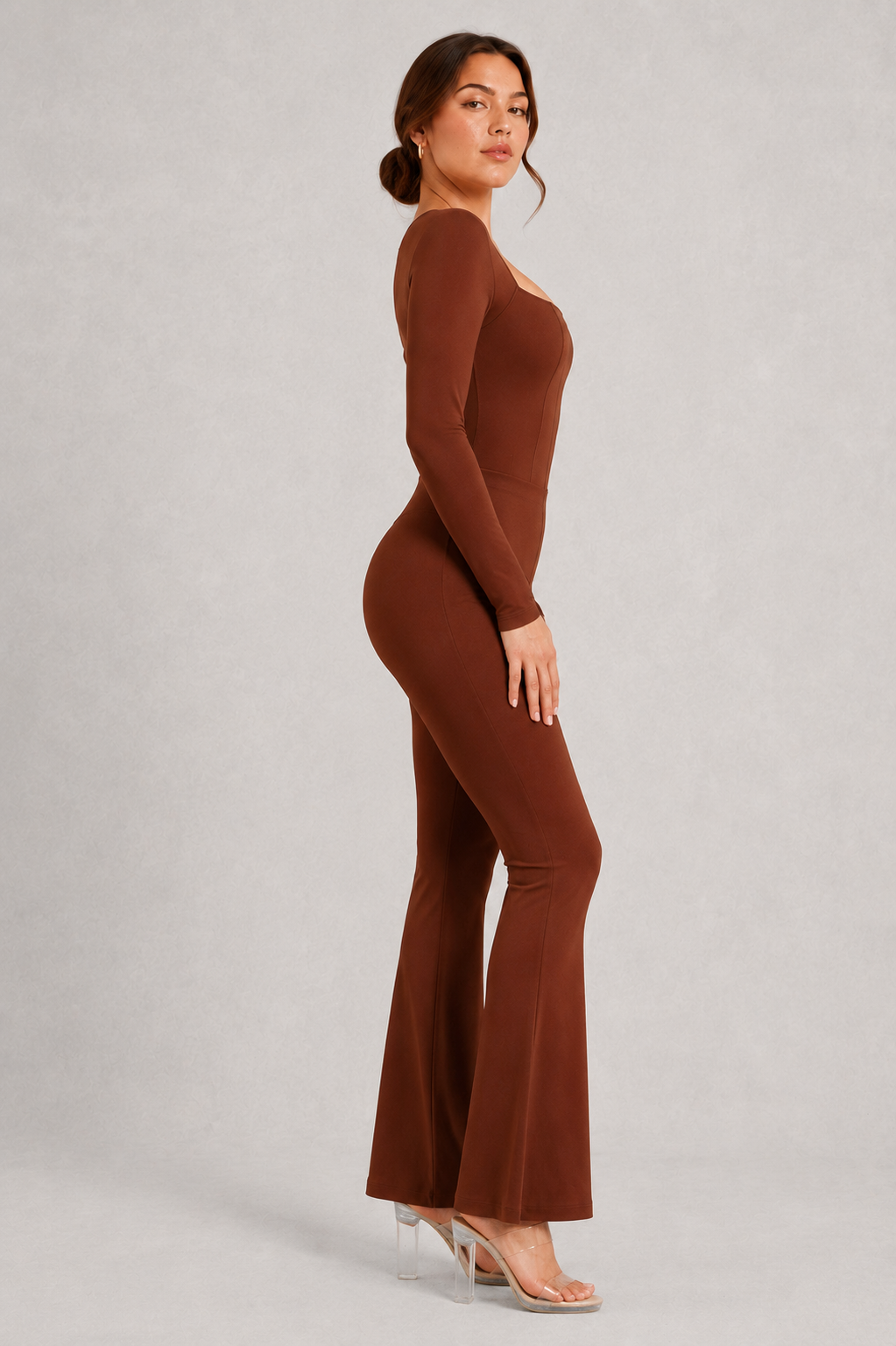Sculp Split Hem Flare Pants - High-Waist Tummy Control Leggings