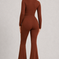 Sculp Split Hem Flare Pants - High-Waist Tummy Control Leggings