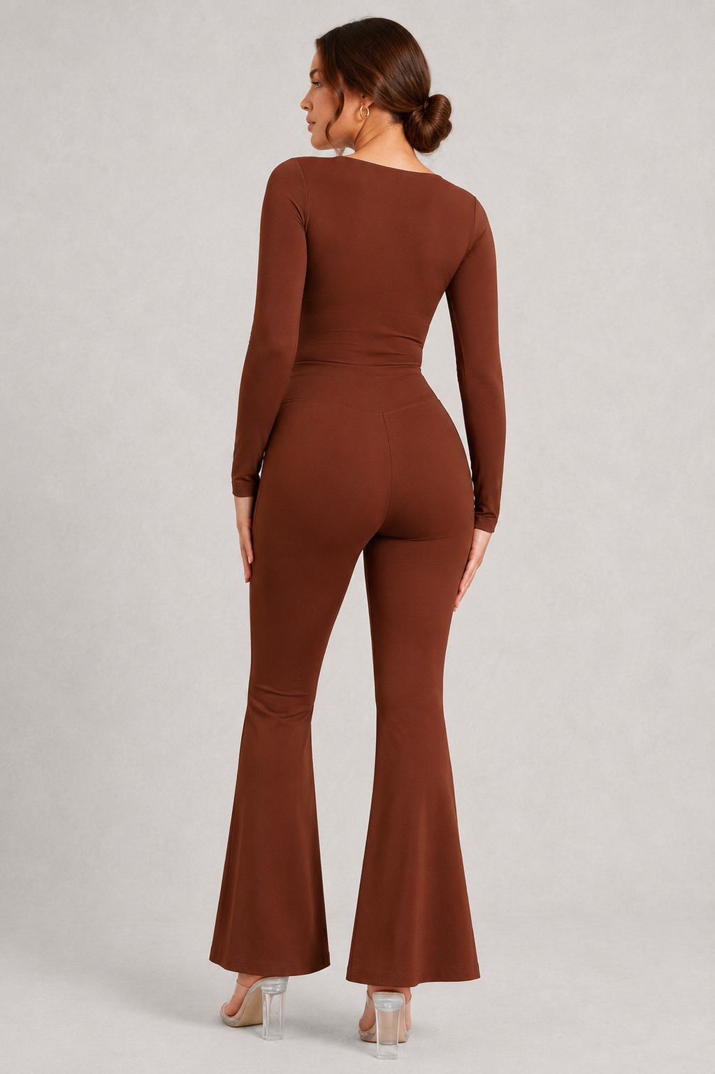 Sculp Split Hem Flare Pants - High-Waist Tummy Control Leggings