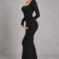 Sculp 2-in-1 long sleeve shapewear maxi dress with mermaid hem – side view