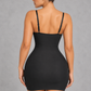Sculp full slip shapewear in black – back view