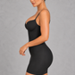Sculp full slip shapewear in black – side view showing tummy control