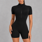 Sculp Zip-Up Short Sleeve Unitard – image 4