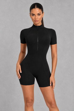 Sculp Zip-Up Short Sleeve Unitard – image 4