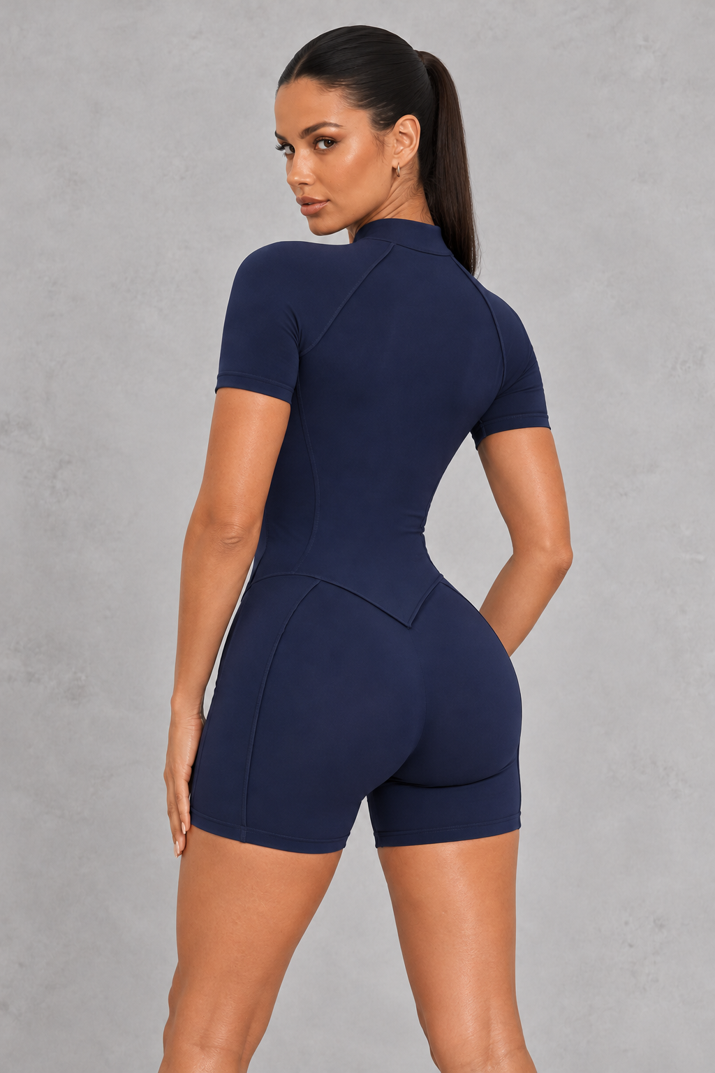 Sculp Zip-Up Short Sleeve Unitard – image 6