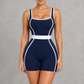 Sculp Contrast Trim Square Neck Unitard – front view
