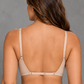 Sculp Low Back Plunge Push-Up Bra in Nude, back view showing low back band