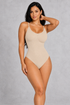 Sculp Thong Shapewear Bodysuit in Nude – front view
