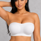 Sculp Moulded Strapless Bandeau Bra in White – front