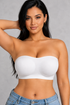 Sculp Moulded Strapless Bandeau Bra in White – front