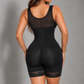 Sculp Colombian Faja Hook & Zip Bodysuit in Black, back view
